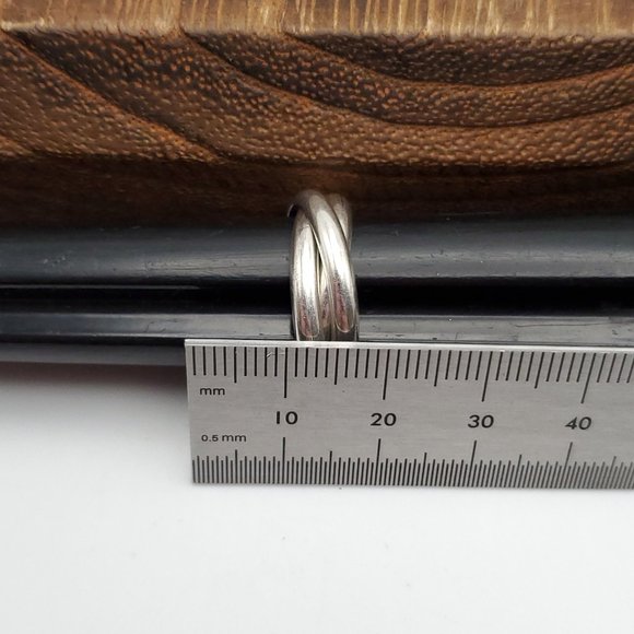 Size 6 925 Sterling Silver Cool Simple Triple Ring - Picture 5 of 6